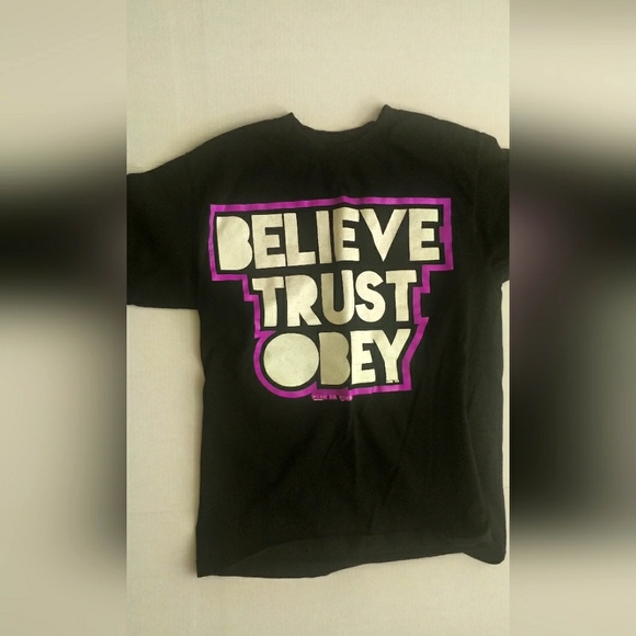 Believe trust obey wear da word t-shirt - Picture 1 of 1